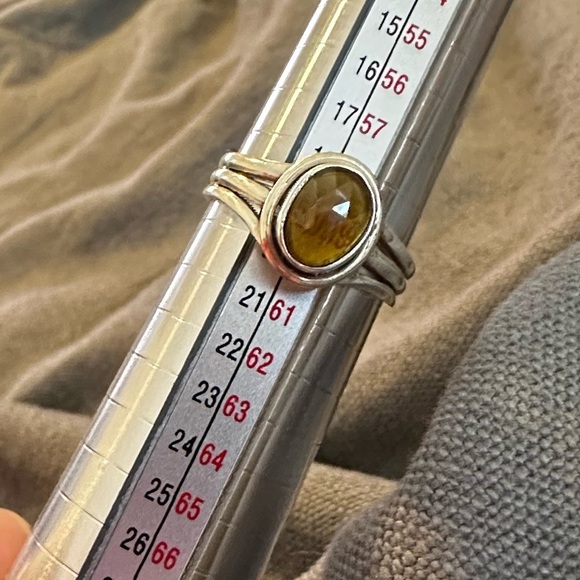 Yellow Tourmaline Sterling Silver Ring - Picture 3 of 7